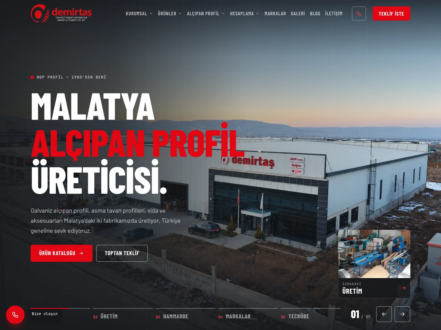 NDP Profil: a web experience that runs from product catalogue to quote request