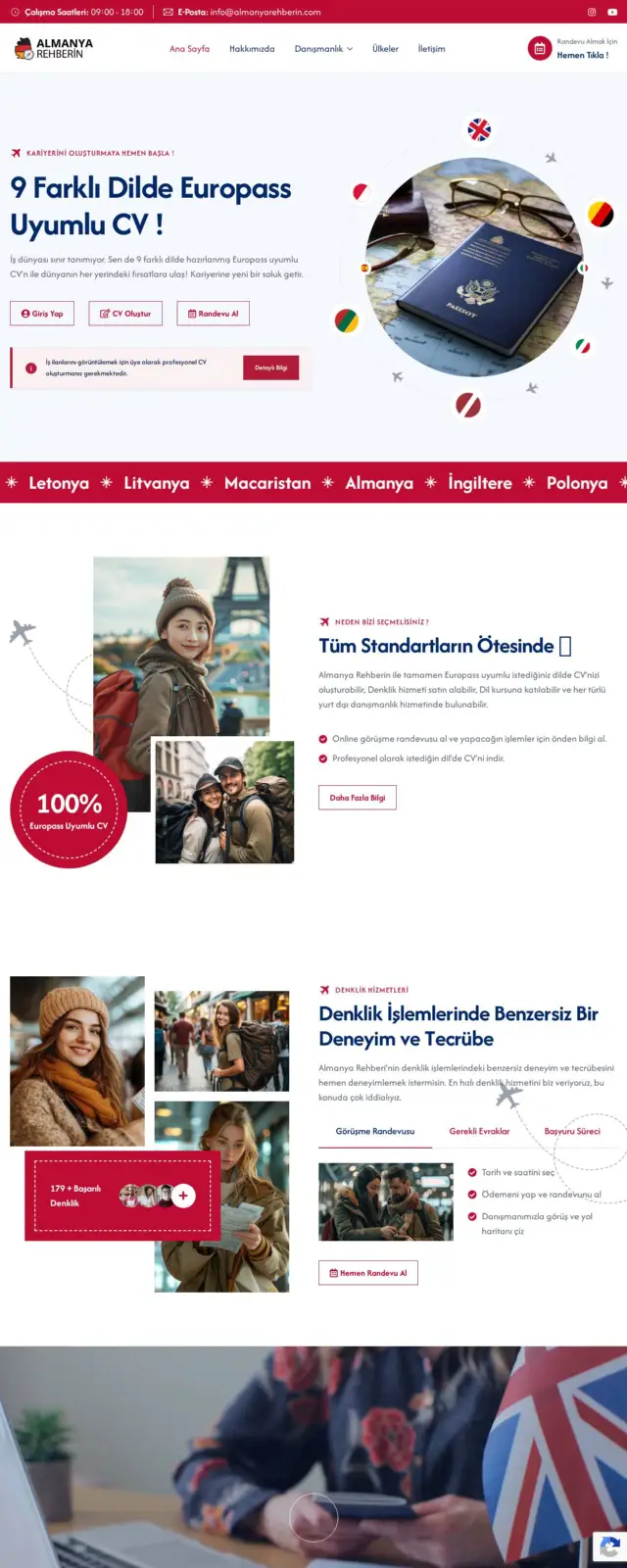 Almanya Rehberin web sitesi ekran görüntüsü