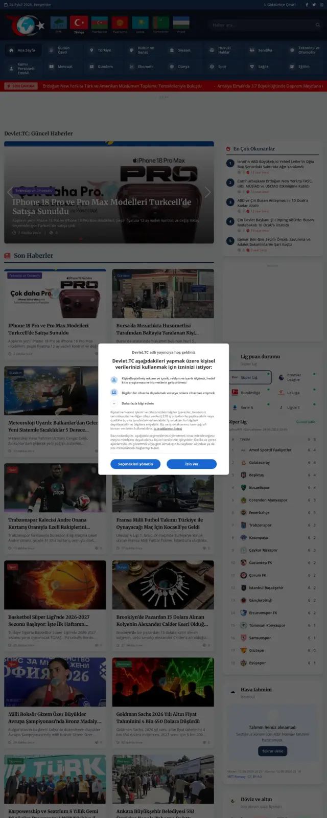 Devlet.TC Haber web sitesi ekran görüntüsü