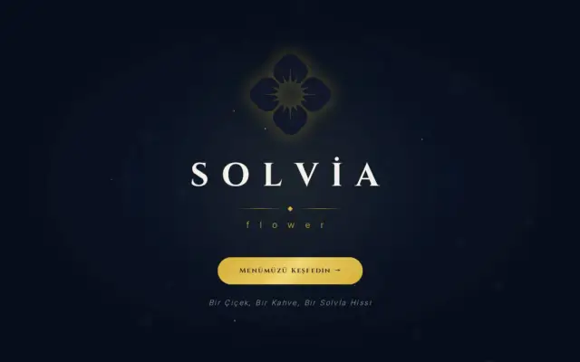 Solvia Flower Dijital Menü web sitesi ekran görüntüsü