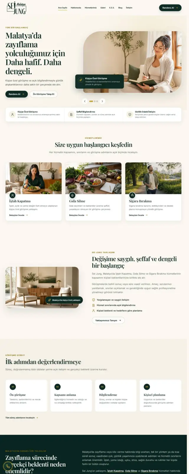 Sei Jung Malatya web sitesi ekran görüntüsü
